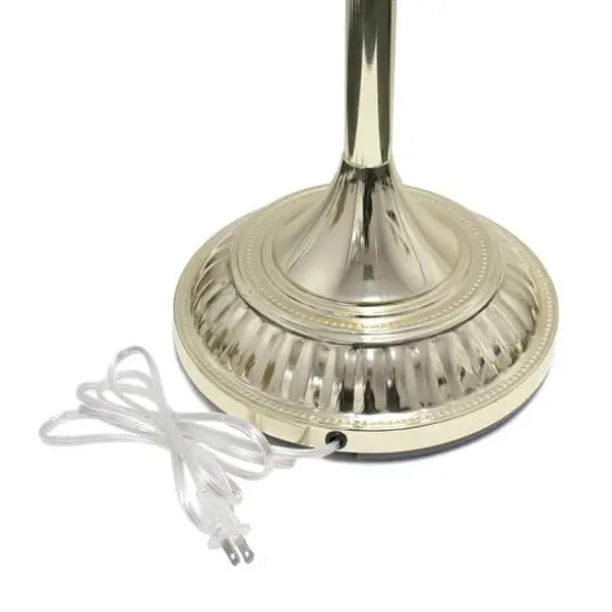 Lalia Home 6ft. Torchiere Floor Lamp with Marbleized Shade Gold with White Shade {9}