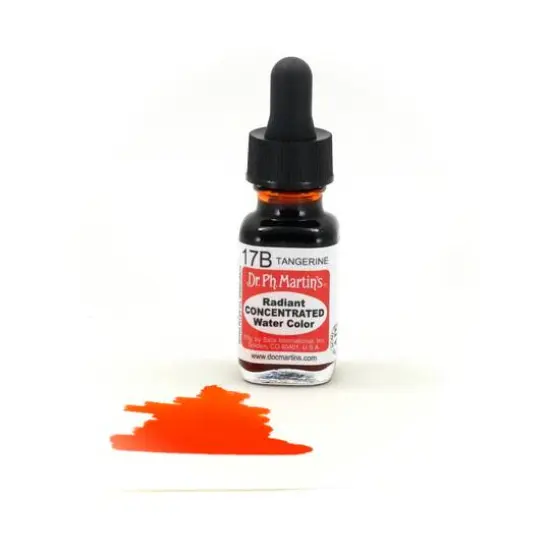 Dr. Ph. Martin's® Radiant Concentrated Watercolor, 0.5oz. 17B Tangerine {4}