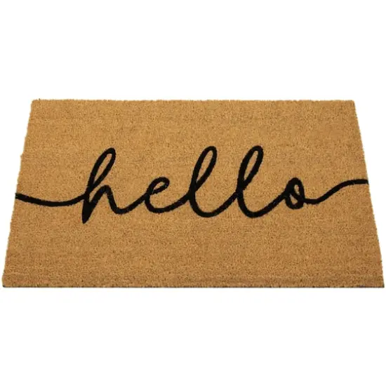 Natural Hello Doormat {4}