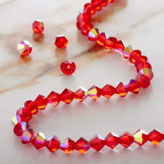 Preciosa Glass Crystal Bicone Beads, 4mm by Bead Landing&trade; Light Siam AB {3}