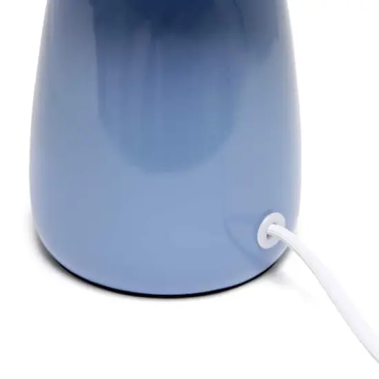 Simple Designs 10" Thimble Base Ceramic Table Lamp Sky blue {8}