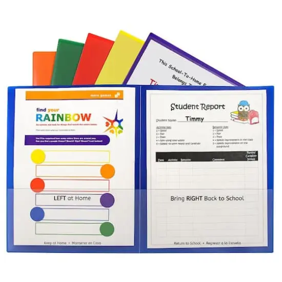 C-Line&reg; Assorted Colors Classroom Connector&trade; School-To-Home Folder, 6ct. {3}