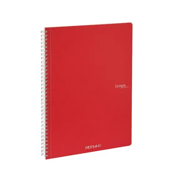 Fabriano&reg; EcoQua Original A4 Spiral-Bound Graph Notebook Red {4}