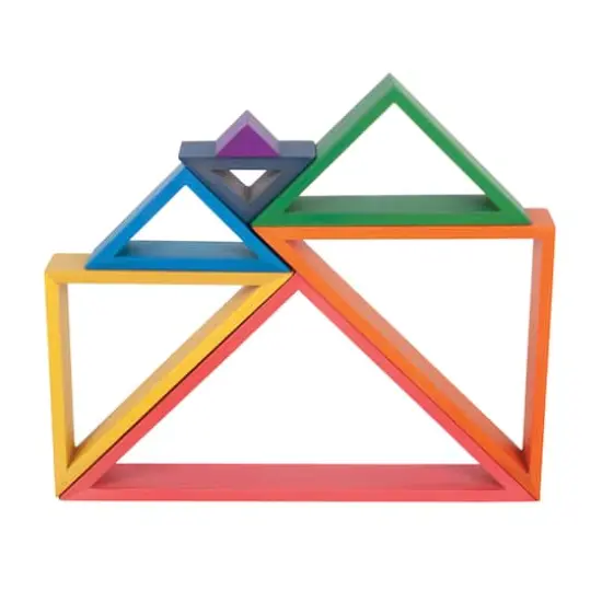 TickiT&reg; Wooden Rainbow Architect Triangles {4}