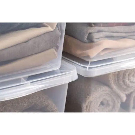 IRIS&reg; 17qt. Clear Snap Top Storage Boxes, 8ct. {10}