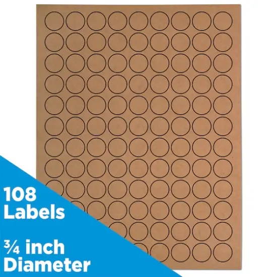 JAM Paper Brown Kraft Circle Label Stickers {3}