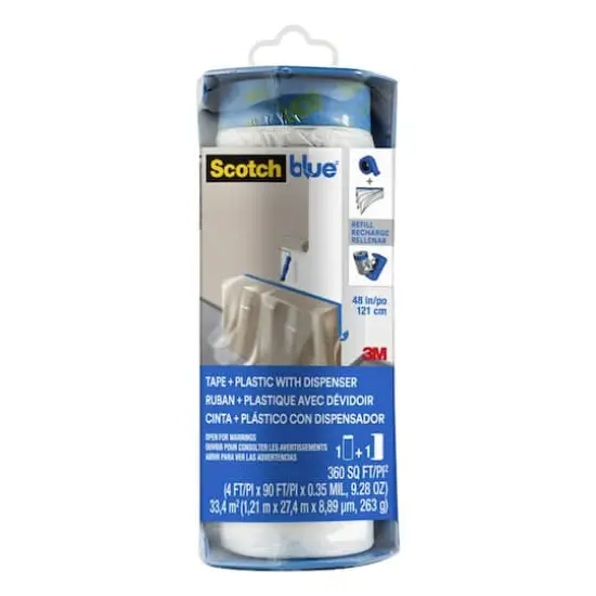 ScotchBlue™ 48" x 90ft. Painter's Tape & Plastic with Dispenser {1}