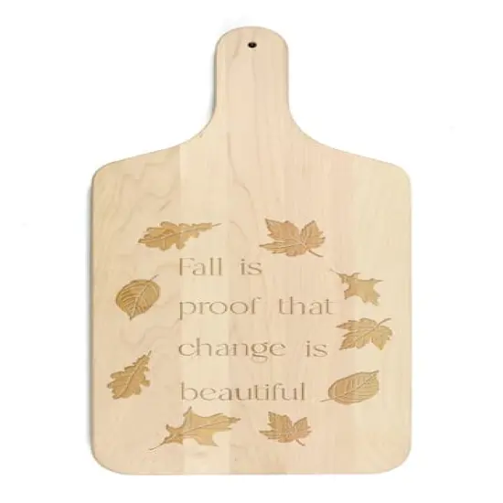 17" Change Is Beauty Maple Paddle Cutting Board {1}