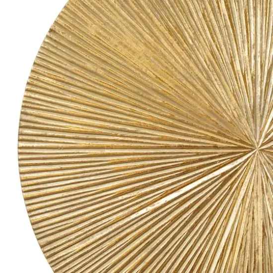 CosmoLiving by Cosmopolitan Set of 3 Gold MDF Contemporary Wall Decor, 24" x 24" {4}