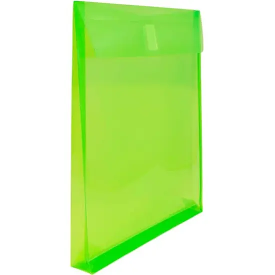 JAM Paper 9.75" x 11.75" Assorted Plastic Expansion Envelopes with Hook & Loop Closure, 6ct. {6}