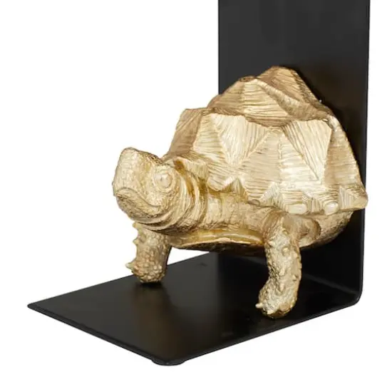 CosmoLiving by Cosmopolitan Brass Polystone Coastal Bookends, 6" x 5" x 4" {4}