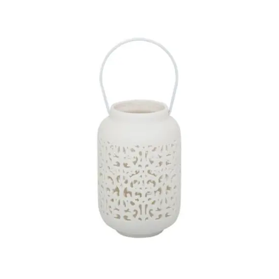 Flora Bunda&reg; 7.5" Celtic Knot LED Ceramic Lantern {1}