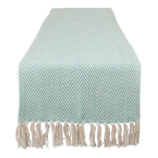 DII&reg; 108" Handloom Chevron Table Runner Pale Mauve {2}