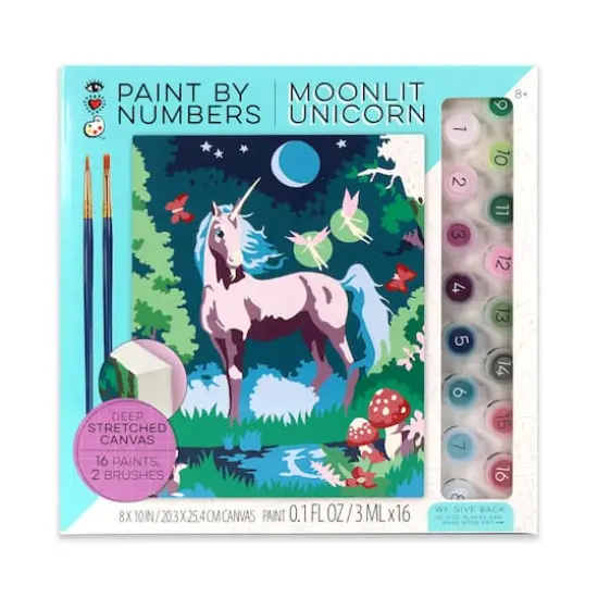 Paint by Numbers Moonlit Unicorn Craft Kit {1}
