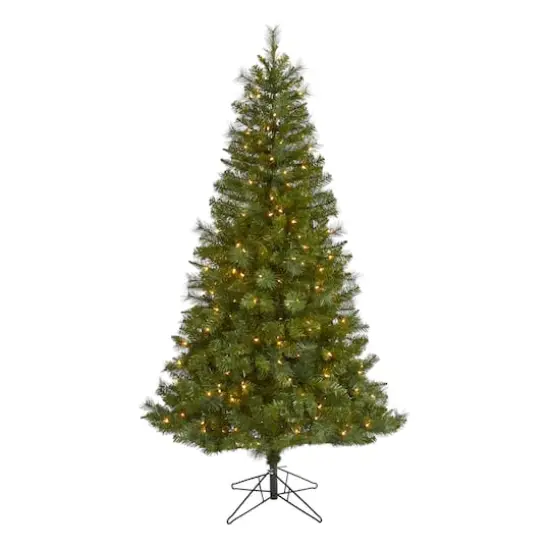 6ft. Pre-Lit Mount Hood Spruce Artificial Christmas Tree, Warm White LED Lights {1}
