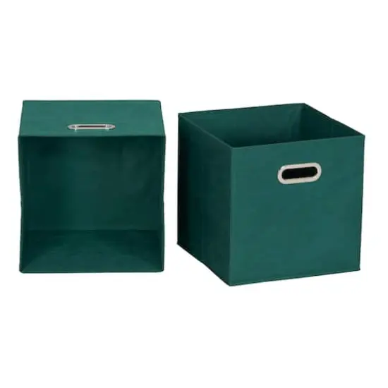 6 Pack Household Essentials 11" Fabric Storage Bins Green {5}