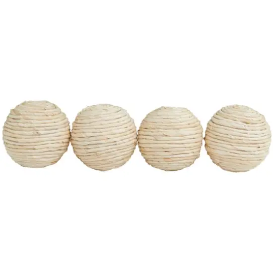 Beige Handmade Jute Orbs & Vase Filler Set {5}