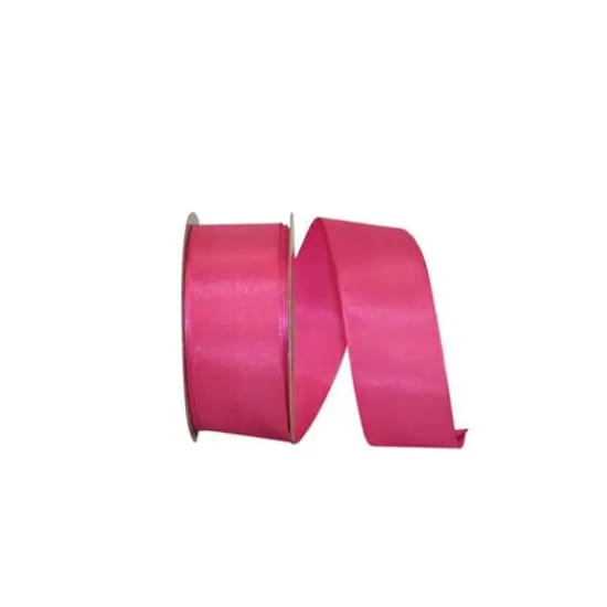 Reliant 1.5" x 25yd. Rhapsody Taffeta Wired Ribbon Hot Pink {1}