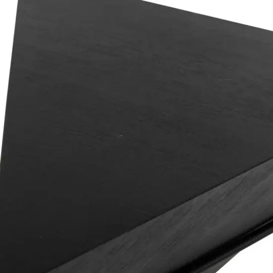 24" Metal Modern Accent Table Black on Black {6}