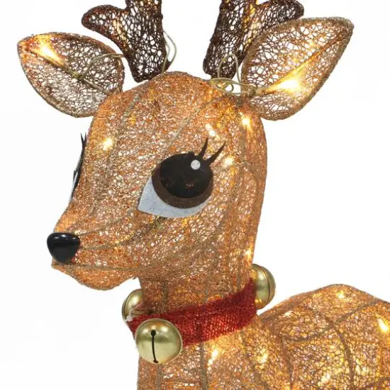 Lighted Outdoor Wire Frame Deer Set {7}