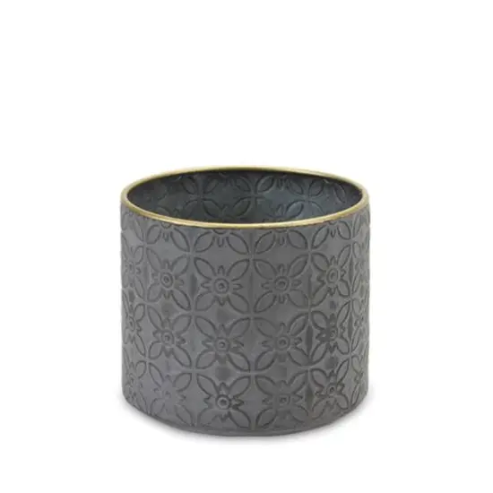 Ornate Geometric Metal Planters Set {6}