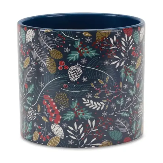 Berry & Pine Tree Holiday Planter Set {5}