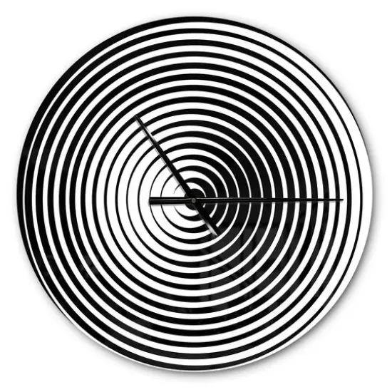 Designart 'Black And White Optical Illusion Modern Wall Clock {1}