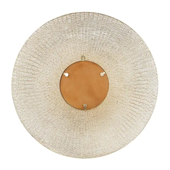 CosmoLiving by Cosmopolitan Gold Iron Contemporary Wall Mirror, 36" x 36" x 3" {5}