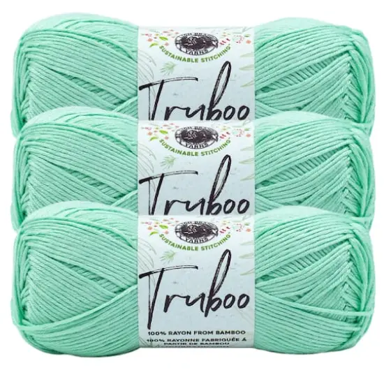 3 Pack Lion Brand&reg; Truboo Yarn Mint {1}