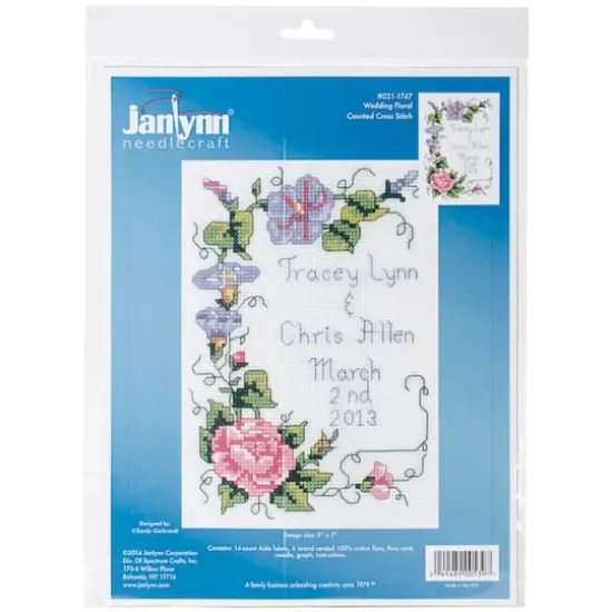 Janlynn&reg; Wedding Floral Mini Counted Cross Stitch Kit {1}