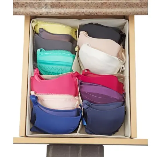 Simplify Cream 4-Compartment Drawer Organizer {5}