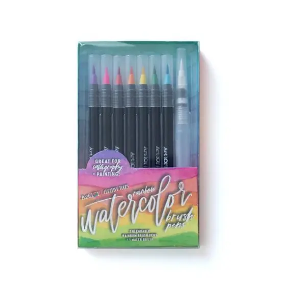 Art 101 Outer Space, Tropical Island & Rainbow Watercolor Brush Pen Sets {6}