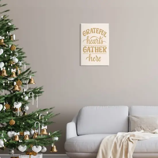 Stupell Industries Grateful Hearts Gather Here Phrase Wall Plaque Art {3}