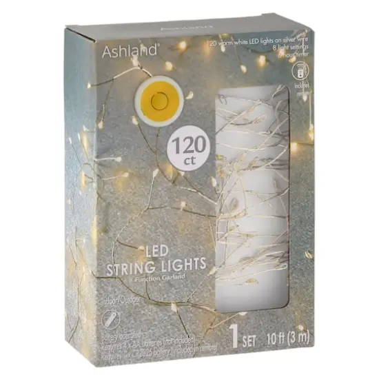 120ct. Warm White LED String Lights Garland by Ashland&reg; {1}