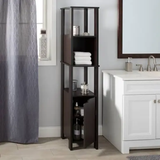 Organize It All 67" Espresso 5-Shelf Ambassador High Cabinet {4}