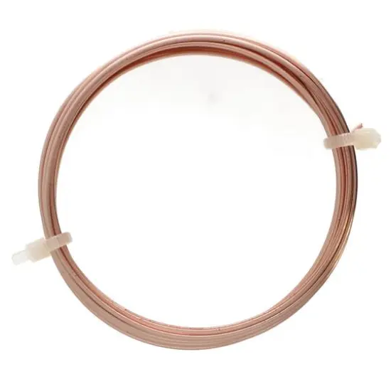 The Beadsmith&reg; Wire Elements&trade; 21 Gauge Tarnish Resistant Square Soft Temper Wire, 4yd. Rose Gold {1}