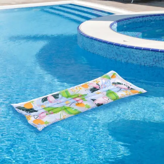 Pool Central 6ft. Inflatable Pink Flamingo Swimming Pool Float {3}