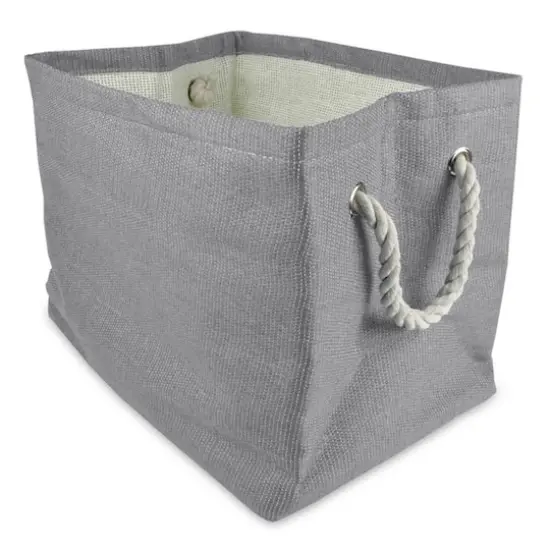 DII&reg; Medium Rectangle Solid Gray Paper Bin {1}