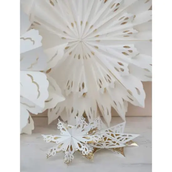 Hello Honey&reg; 12" White Paper Snowflake Ornament {3}