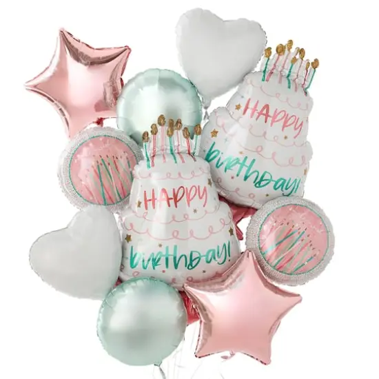 Happy Birthday Cake Foil Balloon Bundle {1}