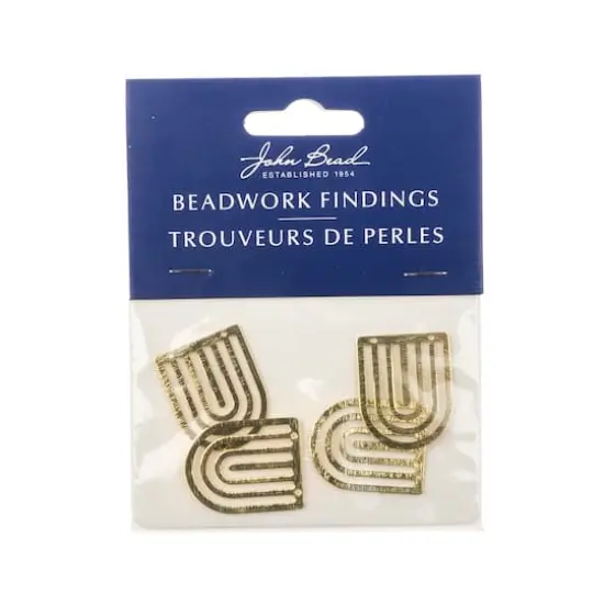 John Bead Beadwork Findings Gold Rainbow Pendant, 4ct. {4}