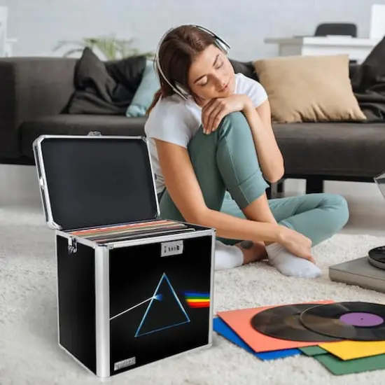 Vaultz Pink Floyd Dark Side of The Moon Vinyl Record Storage Case {6}