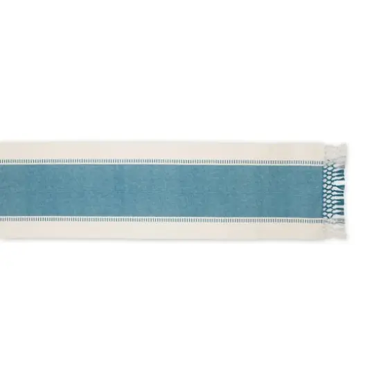 DII&reg; 72" Dobby Stripe Table Runner Storm Blue {4}