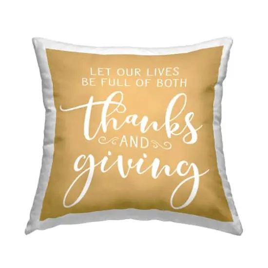 Stupell Industries Thanksgiving Gratitude Calligraphy Throw Pillow {1}