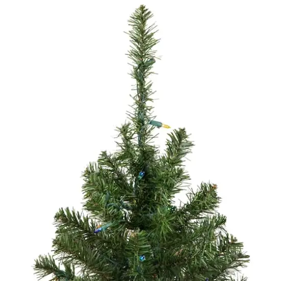 3ft. Pre-Lit Canadian Pine Medium Artificial Christmas Tree, Multicolor Lights {5}