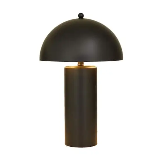 Black Metal Contemporary Table Lamp, 14" x 14" x 22" {1}