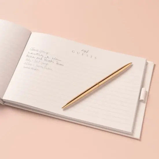 White & Gold Guest Book & Pen Set by Celebrate It&trade; {5}
