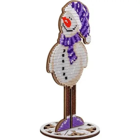 Wonderland Crafts Snowman Bead Embroidery on Wood Kit {6}