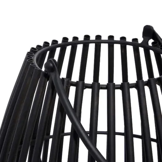 16" Black Iron Contemporary Candle Holder Lantern {4}