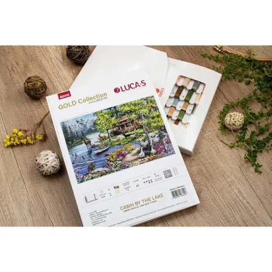 Luca-S Cabin By The Lake Counted Cross-Stitch Kit {3}